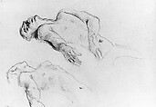 Reclining Nude, John Singer Sargent (American, Florence 1856–1925 London), Graphite on off-white wove paper, American